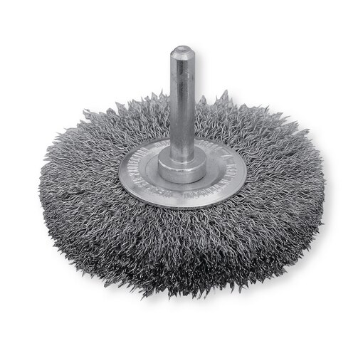 Brosse plate sur tige fils acier 0,3x100x22,5